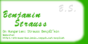 benjamin strauss business card